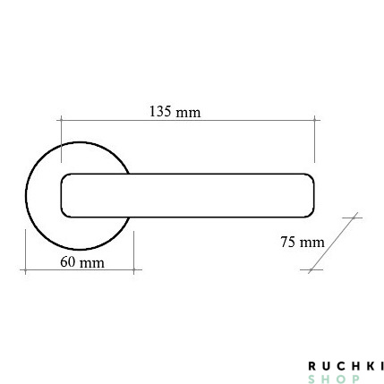 Ручка на розетке 60mm DAISY 285, Французское золото, Melodia 