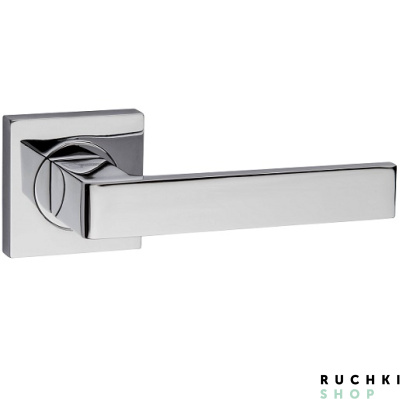 Ручка на розетке 55*55 мм Quadra B, Полированый хром, Buonelle 