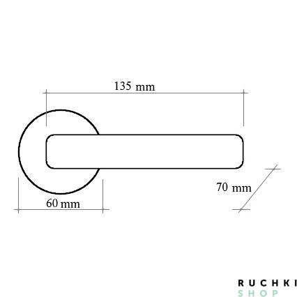 Ручка на розетке 60mm NIKE (НАЙК) 246, Матовая бронза, Melodia 