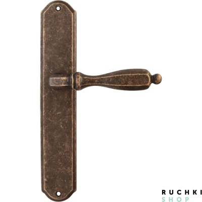 Дверная ручка на планке CAMILLA 298/131, Античная бронза, Melodia