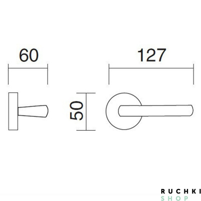 Ручка на розетке Mod.800, Матовая латунь/латунь, Pasini 