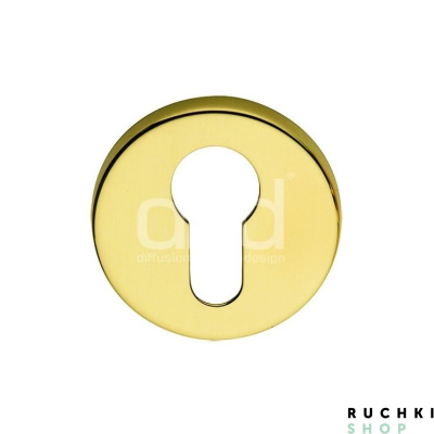 Накладка под цилиндр PBD12Y OLV, Полированная латунь, DND 