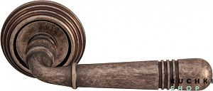 Ручка на розетке 50P ALPHA 293P, Античное серебро, Melodia 