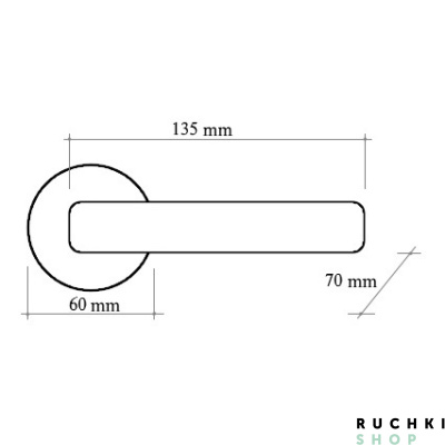 Ручка на розетке 60mm LIBRA 229, Античная бронза, Melodia 