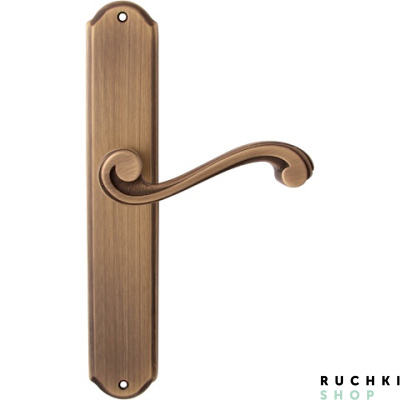 Дверная ручка на планке CAGLIARI 225/131, Матовая бронза, Melodia