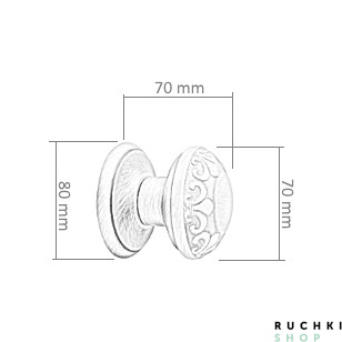 Ручка-кноб 1270 FIRENZE 70 мм, Матовая бронза, Melodia 