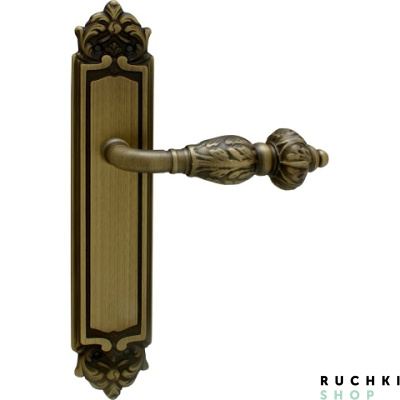 Дверная ручка на планке GEMINI 230/PASS, Матовая бронза, Melodia