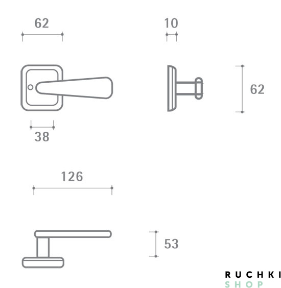 Ручка на розетке Николь, Бронза состаренная+эмаль, Val de fiori 