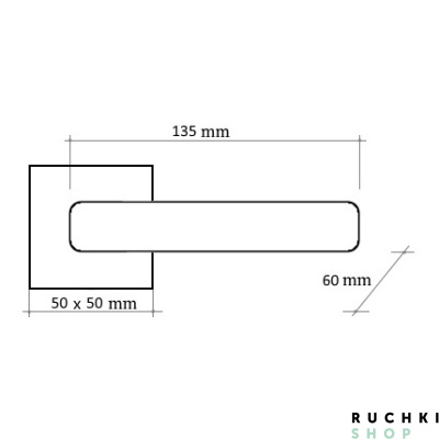 Ручка на розетке MONZA 413 К, Матовый хром, Forme 