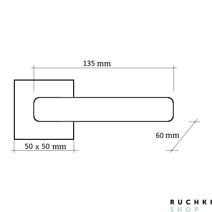 Ручка на розетке MONZA 413 К, Матовый хром, Forme 