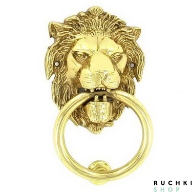 Ручка-гонг LEONE Medio 190*110 мм, Латунь полированная, Martinelli 