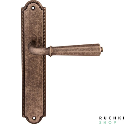 Дверная ручка на планке DENVER 424/458, Античная бронза, Melodia