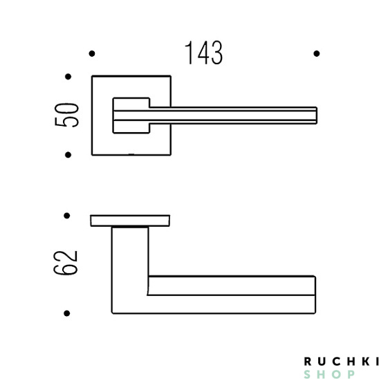 Ручка на розетке ELECTRA, Матовый черный, Colombo 