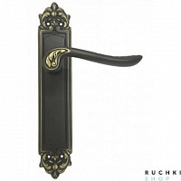 Дверная ручка на планке DAISY 285 PASS, Затемненная бронза, Melodia