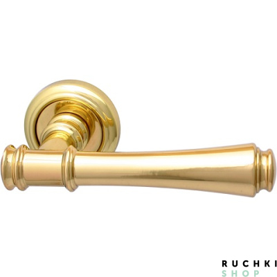 Ручка на розетке 50V TAKO 245V, Полированная латунь, Melodia 