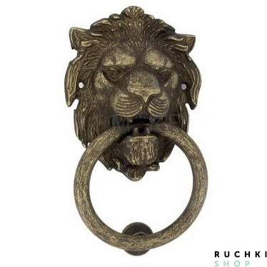 Ручка-гонг LEONE Medio 190*110 мм, Бронза античная, Martinelli 