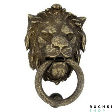 Ручка-гонг LEONE Grande 240*140 мм, Бронза античная, Martinelli