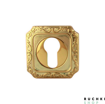 Накладка под цилиндр CUL 50Q, Полированная латунь, Melodia