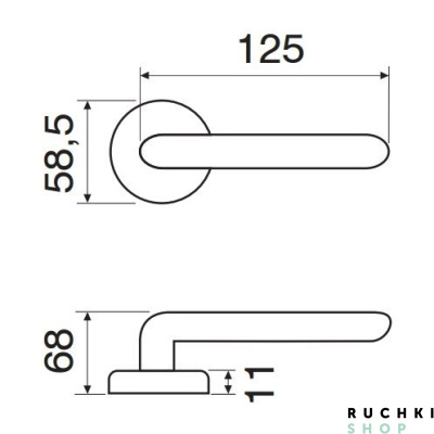 Ручка на розетке ANNA, Французское золото, Fimet 