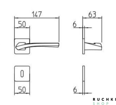 Ручка на розетке ASTRID, Матовый хром, Mandelli 