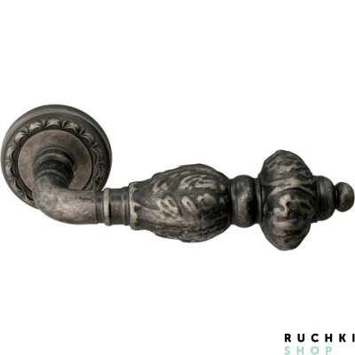 Ручка на розетке 50D GEMINI 230D, Античное серебро, Melodia 