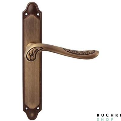 Дверная ручка на планке DAISY 285/158, Матовая бронза, Melodia 