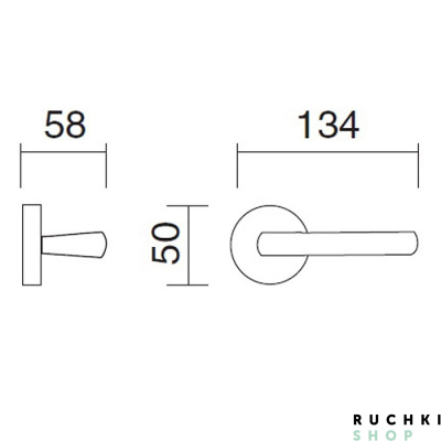 Ручка на розетке Ninfa, Бронза, Pasini 