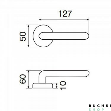 Ручка на розетке CALLIOPE (Каллиопа), Полированный хром, Fimet 