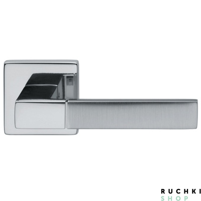 Ручка на розетке Порто, Матовый хром / хром, DND 