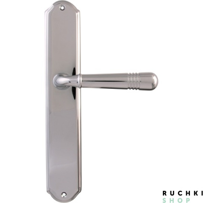 Дверная ручка на планке ALFA 293/131, Полированный хром, Melodia