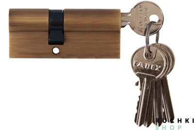 Цилиндр 70мм (30-40) ключ/ключ, Матовая бронза, Melodia