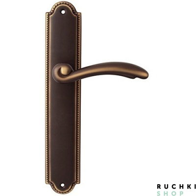 Дверная ручка на планке FIRENZE 458/458, Затемненная бронза, Melodia 