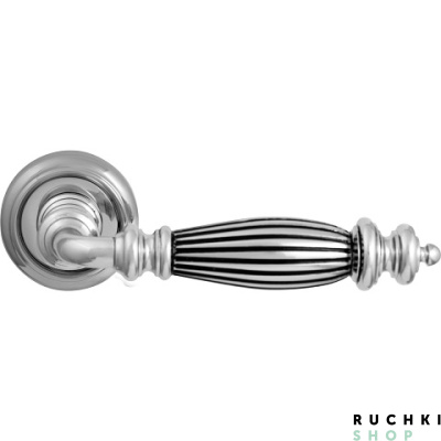 Ручка на розетке 50V SIENA (СИЕНА) 404V, Серебро 925 с чернением, Melodia 