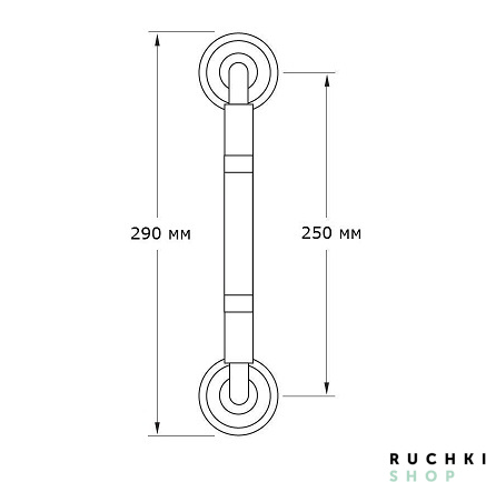 Ручка-скоба LIRICA (ЛИРИКА) 290 мм, Бронза античная, Martinelli 