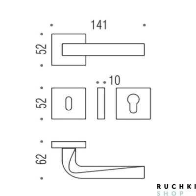 Ручка на розетке PRIUS, Полированный хром, Colombo  