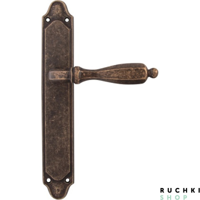 Дверная ручка на планке CAMILLA 298/158, Античная бронза, Melodia 