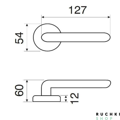 Ручка на розетке ANASTASIA, Золото / белая керамика, Fimet 