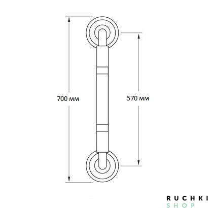 Ручка-скоба IMPERO MT 110 Z (ИМПЕРО) 700 мм, Бронза вестерн, Zermat 
