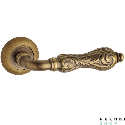 Ручка на розетке FLORA (Флора), Матовая бронза, Fimet 