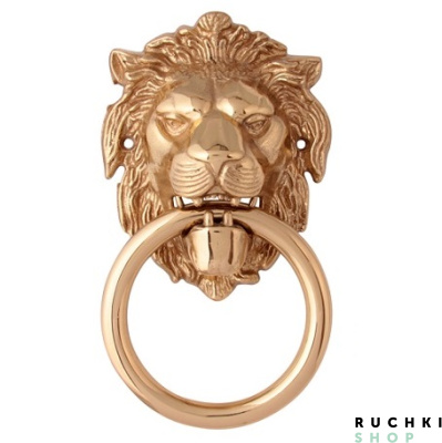 Ручка-гонг LEONE 190*110 мм, Латунь полированная, Melodia 