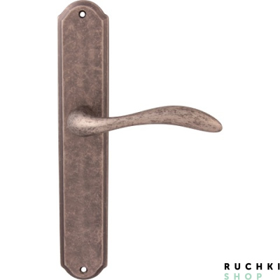 Дверная ручка на планке LAGUNA 132/131, Античное серебро, Melodia 