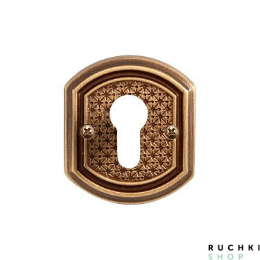 Накладка под цилиндрET 71 YB, Латунь состаренная, Val de fiori 