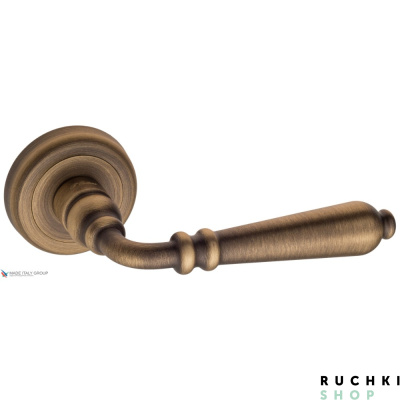 Дверная ручка на круглом основании Fratelli Cattini "NAPOLI" D1-BY матовая бронза