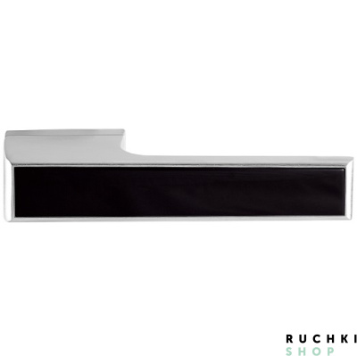 Ручка на розетке MELODY VARIO 3089 5RE, Матовый хром / вставка черный глянец, Tupai