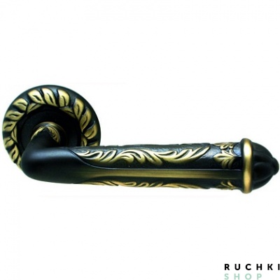 Ручка на розетке RUBIN 1035, Затемнённая бронза, CLASS 