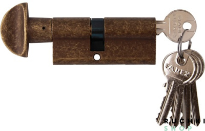 Цилиндр WC 70мм (40-30) ключ/вертушка, Античная бронза, Melodia