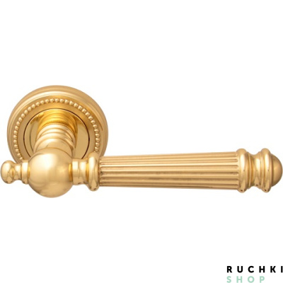 Ручка на розетке 50L VERONICA (ВЕРОНИКА) 102 L, Полированная латунь, Melodia