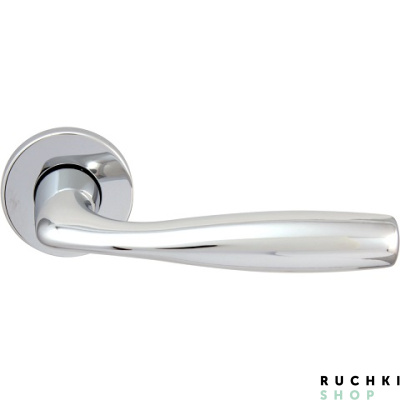 Ручка на розетке PHILIP 194 R, Полированный хром, Forme 