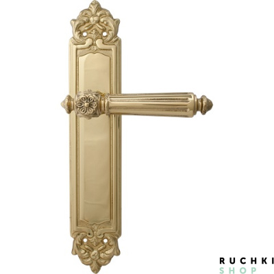 Дверная ручка на планке NIKE 246/PASS, Полированная латунь, Melodia