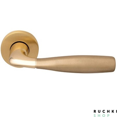 Ручка на розетке PHILIP-2 280 R, Матовая латунь / латунь, Forme